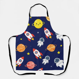Tablier Motif Explorateur Spatial Mignon pour Enfants