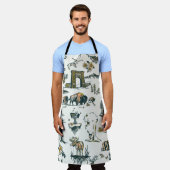 Tablier Motif faunique du parc national Yellowstone (Porté)