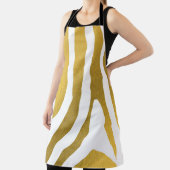 Tablier Motif Faux Gold Zebra Print Stripes (Insitu)