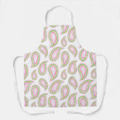 Tablier Motif féminin classique rose et vert pastel (Recto)