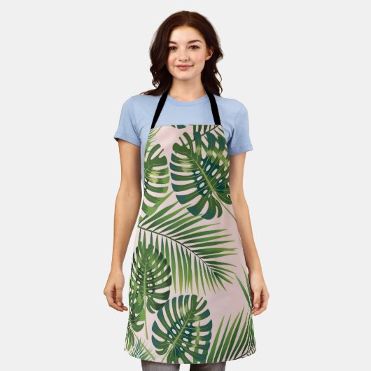 Tablier motif feuille (Porté)