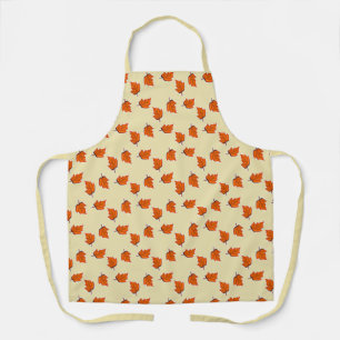 Tablier motif feuille Brown sec