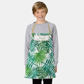 Tablier Motif Feuille de la forêt tropicale. (Porté)