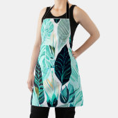 Tablier motif feuille en vert (Insitu)