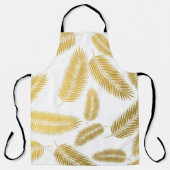 Tablier Motif Feuille Faux Gold Palm (Recto)