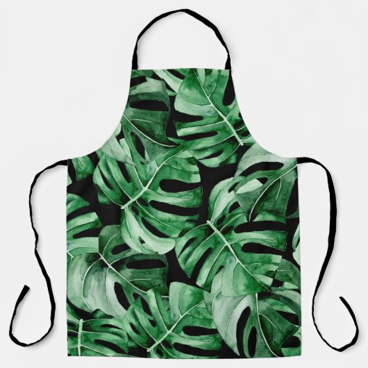 Tablier Motif feuille Monstera (Recto)