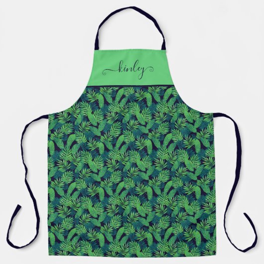 Tablier Motif Feuille tropical (Recto)