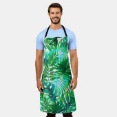 Tablier Motif feuille tropical (Porté)