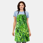 Tablier Motif Feuille verdoyant - Nature Botanique (Porté)