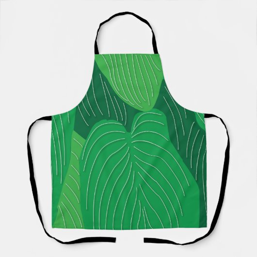 Tablier Motif Feuille vert (Recto)