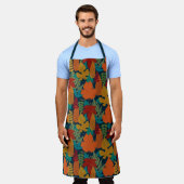 Tablier Motif Feuilles d'automne (Porté)