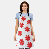 Tablier Motif Fleur Abstrait (Porté)