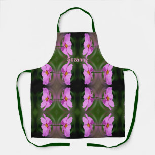 Tablier Motif Fleur Cosmos rose unique Personnalisé