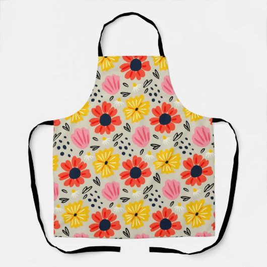 Tablier Motif Fleur de Printemps (Recto)