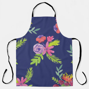 Tablier Motif Fleur sauvage aquarelle