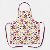 Tablier Motif Fleur sauvage d'or de Bourgogne d'automne (Recto)