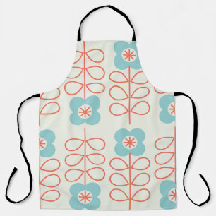 Tablier Motif fleurie géométrique sans couture. Style nord