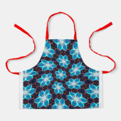 Tablier Motif Fleurs bleues Abstraites (Recto)
