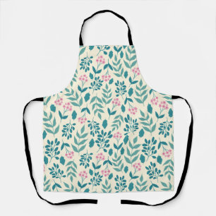 Tablier motif fleurs roses aquarelle cadeau pour femmes co