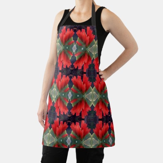 Tablier Motif Fleurs rouges (Insitu)