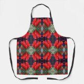 Tablier Motif Fleurs rouges (Recto)