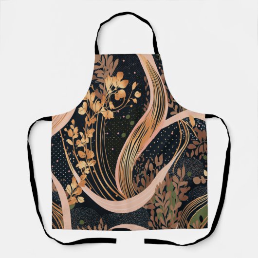 Tablier motif floral Abstrait, pois, vignes (Recto)