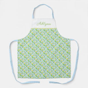 Tablier Motif floral aquarelle Pissenlit jaune Nom