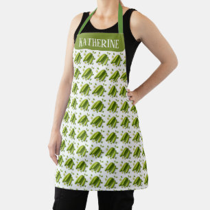 Tablier Motif floral de concombre de légume de lumière per