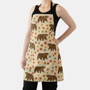 Tablier Motif floral de l'ours