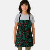 Tablier Motif floral de Noël aquarelle | Apron (Insitu)