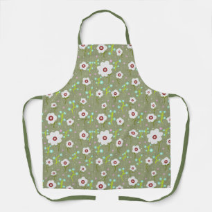 Tablier Motif Floral de Printemps