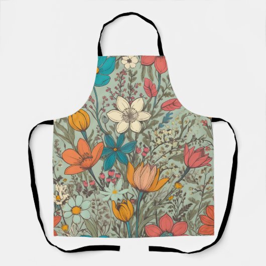 Tablier Motif floral de printemps (Recto)