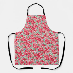 Tablier Motif floral de rose rouge vintage