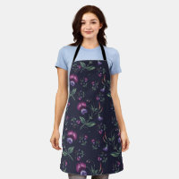 Motif floral d'orchidées violettes élégantes vinta