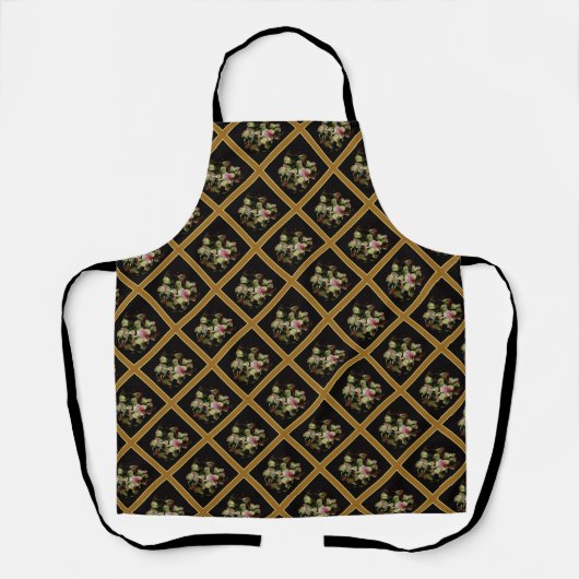 Tablier Motif Floral Embellished Répété (Recto)