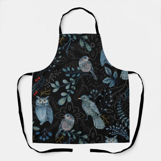 Tablier Motif floral et paisley complexe (Recto)