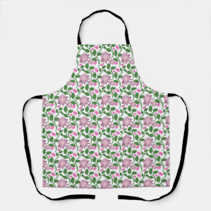 Tablier Motif floral foncé sans couture Fleurs roses Feuil