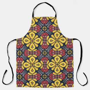 Tablier Motif floral incomparable sur arrière - plan noir