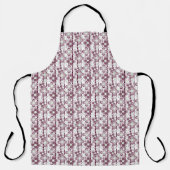 Tablier motif floral marron et blanc (Recto)