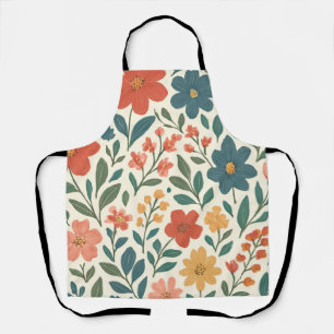 Tablier Motif floral peint à la main – Botanique colorée