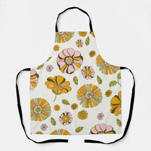 Tablier Motif floral rétro des années 70