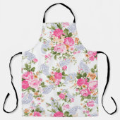 Tablier Motif floral rose (Recto)