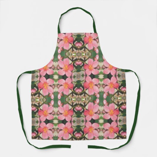 Tablier Motif floral rose (Recto)