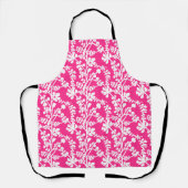 Tablier Motif Floral rose et blanc (Recto)