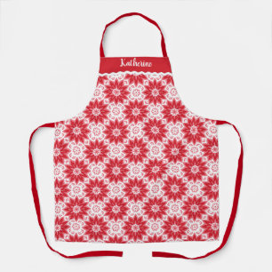 Tablier Motif floral rouge moderne pour la cuisson