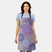 Tablier Motif floral vibrant abstrait (Porté)