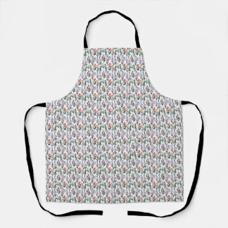Tablier Motif floral vintage aquarelle