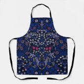 Tablier Motif Floral Vintage Bleu, William Morris (Recto)