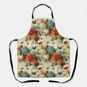 Tablier Motif Floral Vintage de Thanksgiving