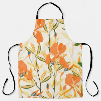 Tablier Motif floral vintage sans couture. Orang d'arrange